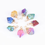 Natural Crystal Column Plating Pendant Sweater Chain Accessories