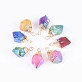 Natural Crystal Column Plating Pendant Sweater Chain Accessories