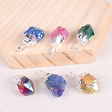 Natural Crystal Column Plating Pendant Sweater Chain Accessories