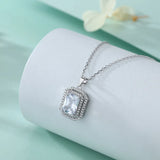 Zircon Pendant Necklace Women's S925 Sterling Silver