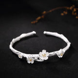 Plum Blossom Gilded Bracelet Chinese Retro Lady Charm Jewelry