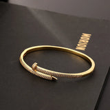 Luxury Zircon Nail Opening Women's Bracelet