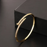 Luxury Zircon Nail Opening Women's Bracelet