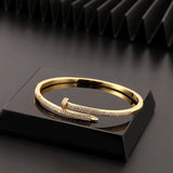 Luxury Zircon Nail Opening Women's Bracelet