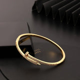 Luxury Zircon Nail Opening Women's Bracelet