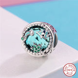 Ocean Charm Fish Seahorse Beads 925 Sterling Silver Pendant