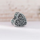 925 Sterling Silver Bracelet with Crown Bead, Hearts and Infinity Charms