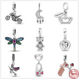 Dragonfly Charm Pendant Bead Family Love Bracelet Necklace Diy Women Jewelry