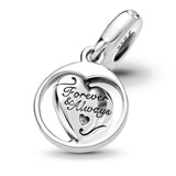 Dragonfly Charm Pendant Bead Family Love Bracelet Necklace Diy Women Jewelry