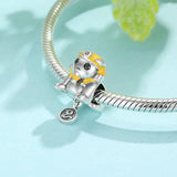 Egyptian Pharaoh Series Beads Pendant S925 Sterling Silver Bracelet DIY Access.