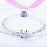 S925 Silver Butterfly Heart Pendant Gift beads DIY collection Bracelet