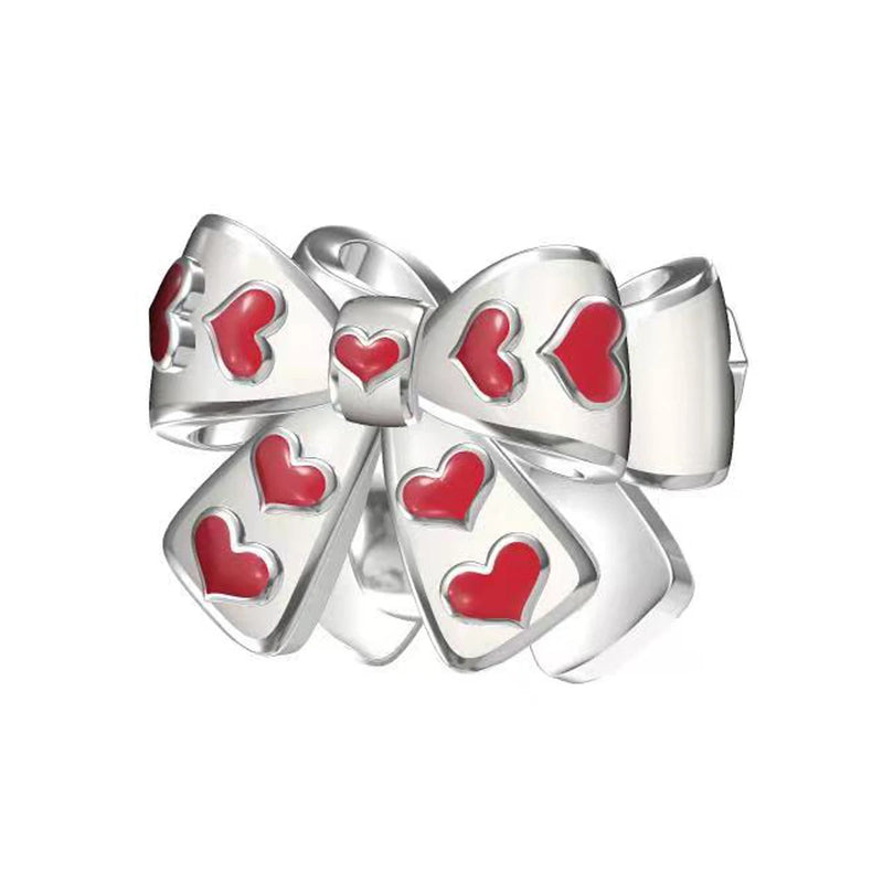 S925 Silver Butterfly Heart Pendant Gift beads DIY collection Bracelet