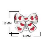 S925 Silver Butterfly Heart Pendant Gift beads DIY collection Bracelet