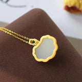 Silver Hetian Jade Ruyi Pendant for Women, Mother Memorial