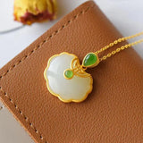 Silver Hetian Jade Ruyi Pendant for Women, Mother Memorial