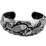 Bangles Female Chinese retro Opening Charm Fish Silver Jewelry