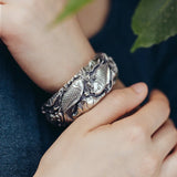 Bangles Female Chinese retro Opening Charm Fish Silver Jewelry