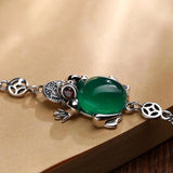 Golden Toad Ingot Bracelet Chinese Retro Silver Jewelry
