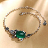 Golden Toad Ingot Bracelet Chinese Retro Silver Jewelry
