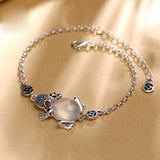 Golden Toad Ingot Bracelet Chinese Retro Silver Jewelry