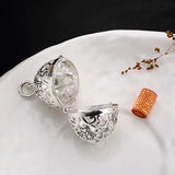 Retro Hollow Pendant Necklace Silver Jewelry