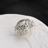 Retro Hollow Pendant Necklace Silver Jewelry