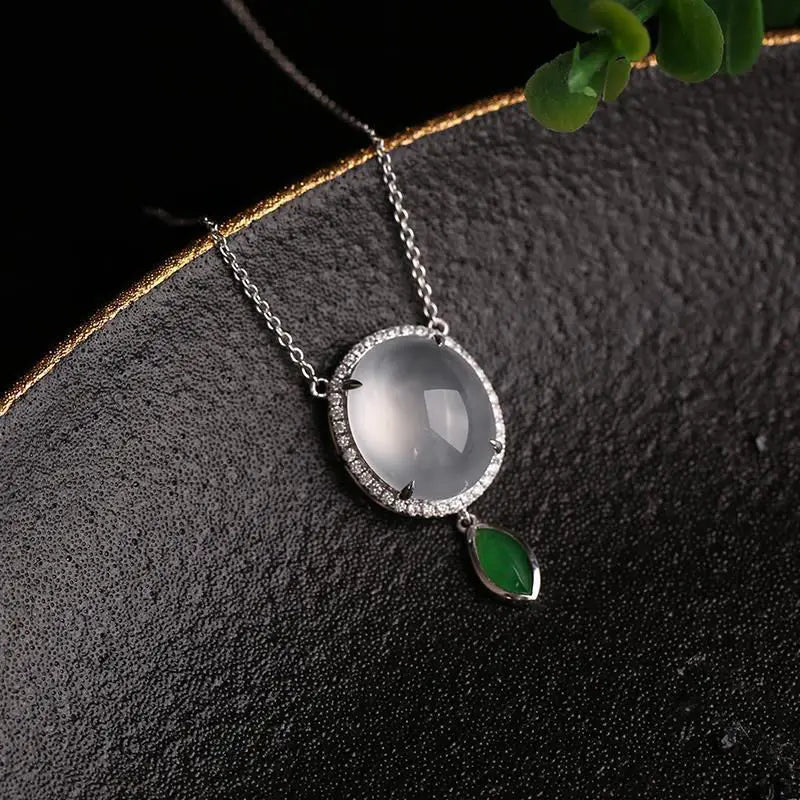 Diamond-Wrapped Ice Egg Balls Pendant