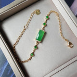 Green Inlaid Sun Bracelet for Women