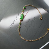 Green Inlaid Sun Bracelet for Women