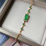 Green Inlaid Sun Bracelet for Women