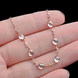 Natural Ice Ellipse Chalcedony Plant Winding Bracelet Retro Charm