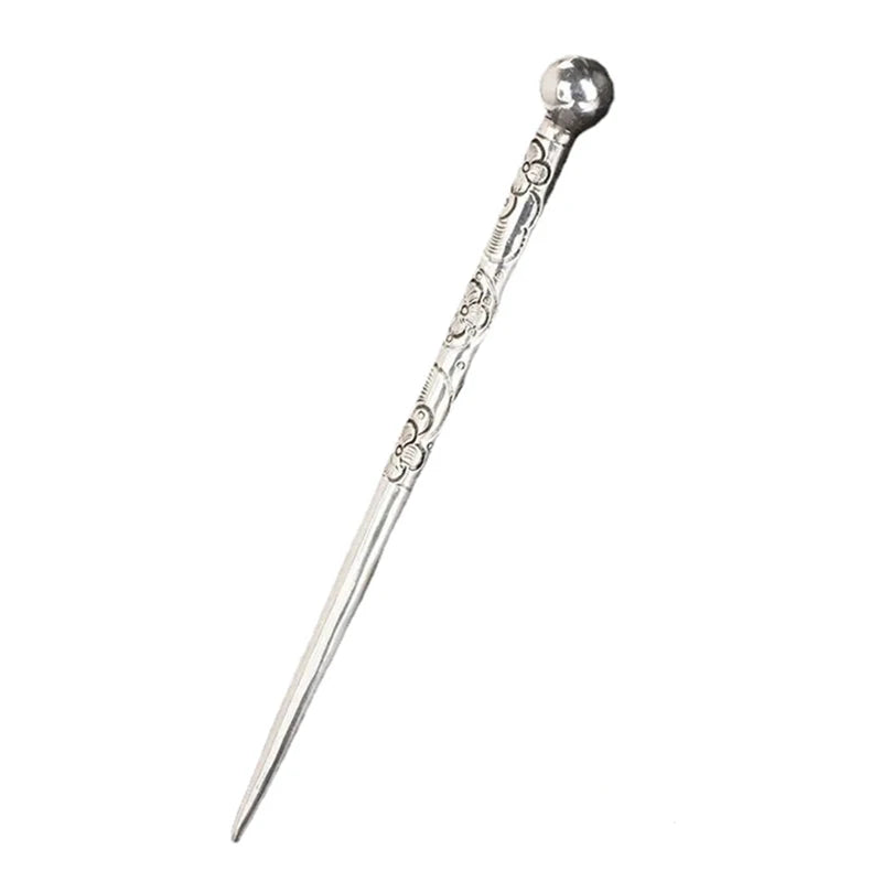 Thai Silver Flower Hairpin Hanfu Accessory