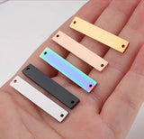 20Pcs 1.5*6*35mm Stainless Steel Rectangle Bar Charm