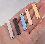 20Pcs 1.5*6*35mm Stainless Steel Rectangle Bar Charm