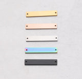 20Pcs 1.5*6*35mm Stainless Steel Rectangle Bar Charm
