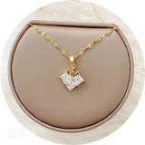 Peach Heart Crown Titanium Steel Necklace