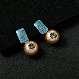 925 Silver Pearl Tide Earrings Light Versatile Fashion Jewelry