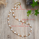 Colorful Pearl Crystal Necklace Bohemian Girl Clavicle Necklace