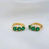 925 Silver Crystal Zircon Hoop Earrings Wedding Jewelry