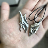 Mask Monster Couple Necklace Splicing Pendant Jewelry