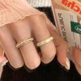 Retro Pearl Bamboo Creative Ring for Girls