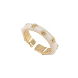 Retro Pearl Bamboo Creative Ring for Girls