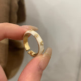 Retro Pearl Bamboo Creative Ring for Girls