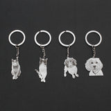 Personalized Pet Photo Keychain - Custom Picture Cat/Dog Birthday Souvenir