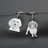 Personalized Pet Photo Keychain - Custom Picture Cat/Dog Birthday Souvenir