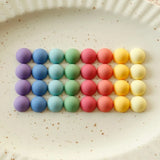 Multi-Color Resin Half Pill Earrings Hairpin Round Patch