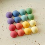 Multi-Color Resin Half Pill Earrings Hairpin Round Patch