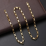 18K 5MM Box Chain 925 Sterling Silver Necklace for Men Women Party Wedding