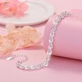 925 Silver Carved Pattern Bracelet for Women