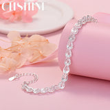 925 Sterling Silver Carved Pattern Bracelet for Women